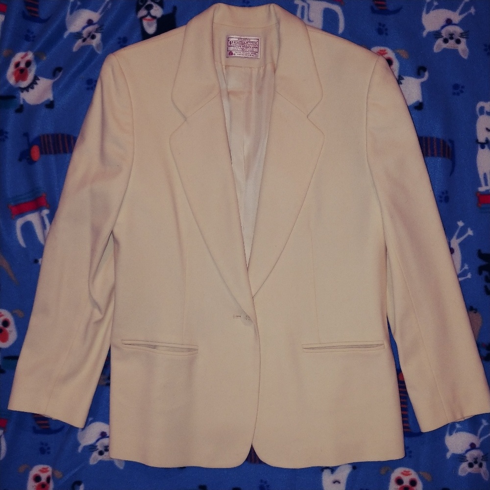 Immaculate Cream Pendleton blazer